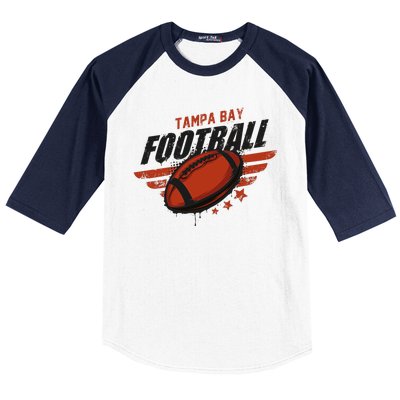 Tampa Bay Football Distress Baseball Sleeve Shirt