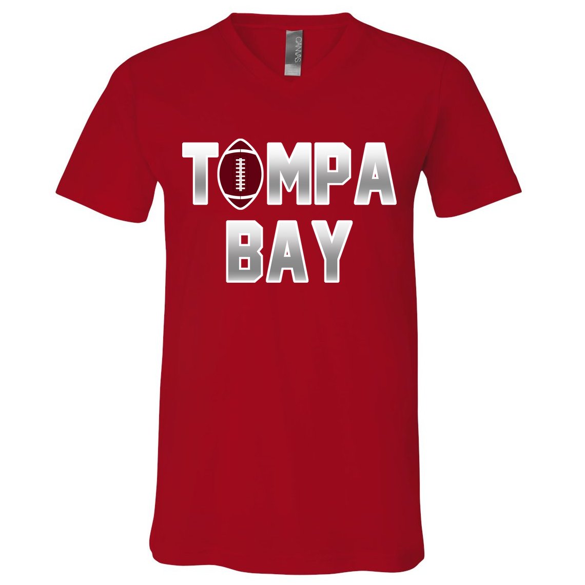 Tampa Bay Football For The Win V-Neck T-Shirt