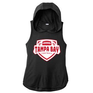 Tampa Bay Football Shield Ladies PosiCharge Tri-Blend Wicking Draft Hoodie Tank