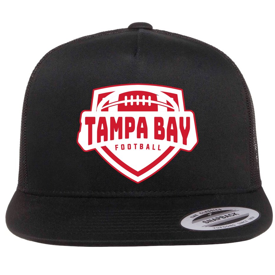 Tampa Bay Football Shield Flat Bill Trucker Hat