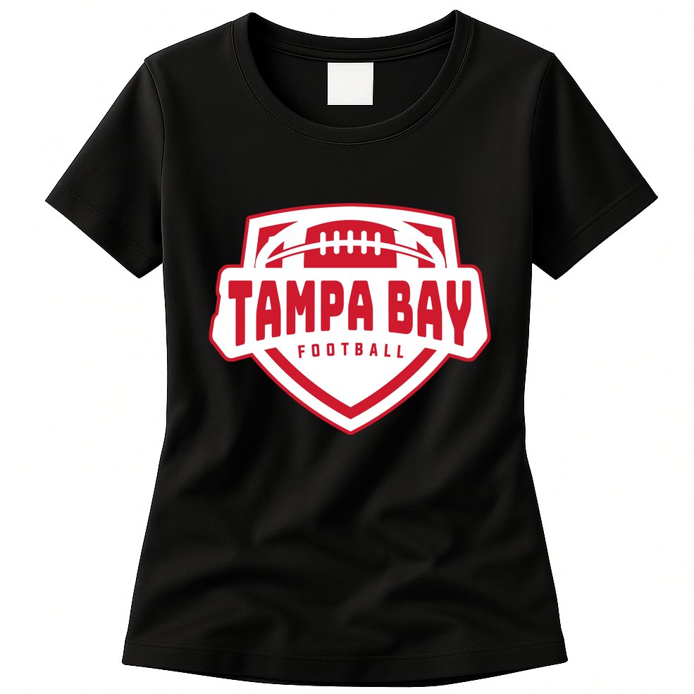 Tampa Bay Football Shield Womens T-Shirt