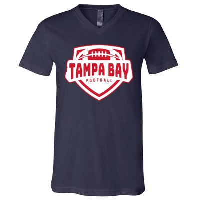 Tampa Bay Football Shield V-Neck T-Shirt