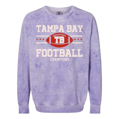 Tampa Bay TB Football Champions Colorblast Crewneck Sweatshirt