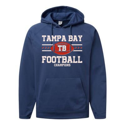 Tampa Bay TB Football Champions Performance Fleece Hoodie