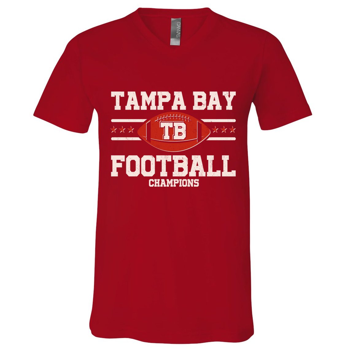Tampa Bay TB Football Champions V-Neck T-Shirt