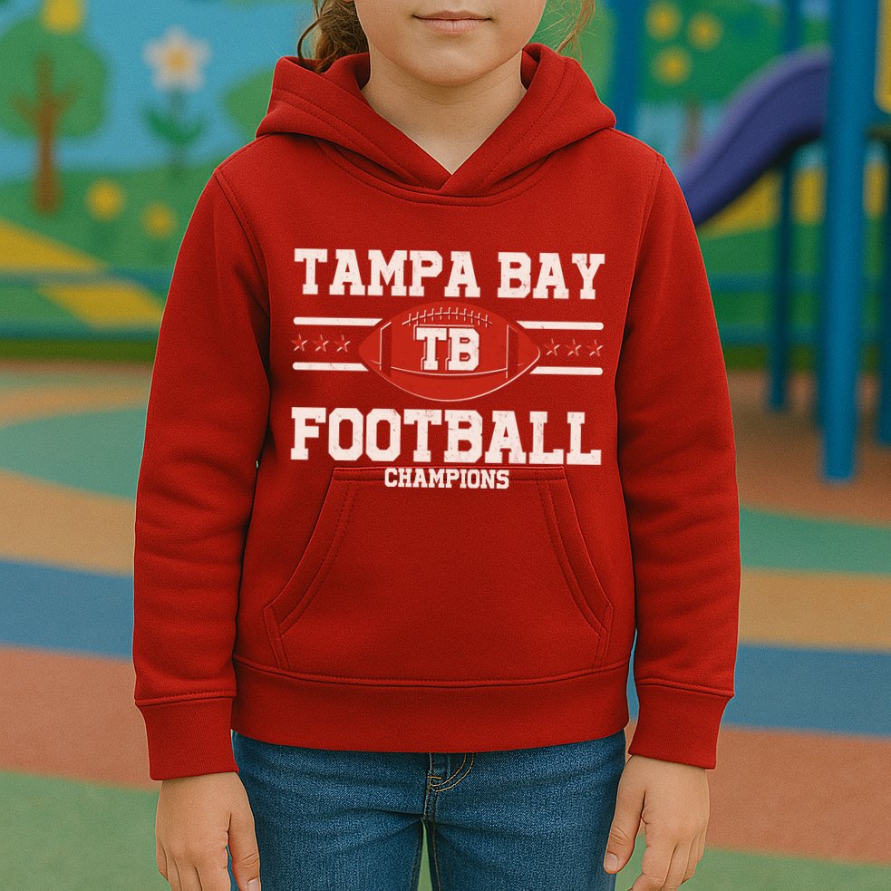 Tampa Bay TB Football Champions Kids Hoodie