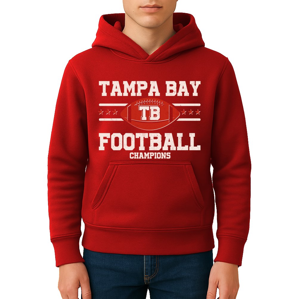 Tampa Bay TB Football Champions Kids Hoodie