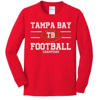 Tampa Bay TB Football Champions Kids Long Sleeve Shirt