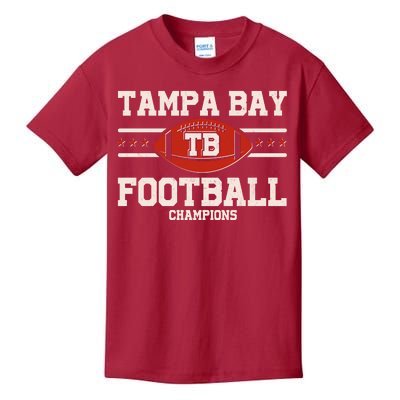 Tampa Bay TB Football Champions Kids T-Shirt