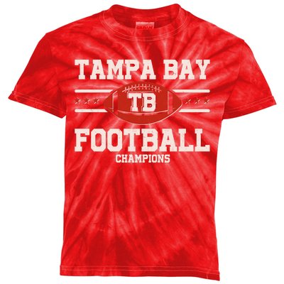 Tampa Bay TB Football Champions Kids Tie-Dye T-Shirt