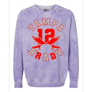 Tampa Brady Number 12 Colorblast Crewneck Sweatshirt