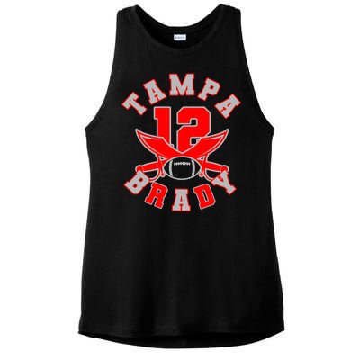 Tampa Brady Number 12 Ladies PosiCharge Tri-Blend Wicking Tank