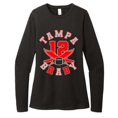 Tampa Brady Number 12 Womens CVC Long Sleeve Shirt