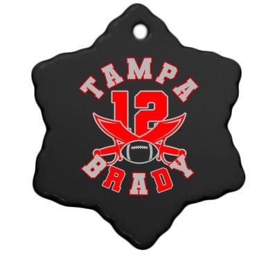 Tampa Brady Number 12 Ceramic Star Ornament