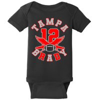 Tampa Brady Number 12 Baby Bodysuit