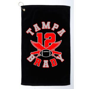 Tampa Brady Number 12 Platinum Collection Golf Towel