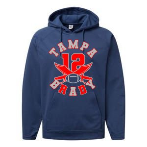 Tampa Brady Number 12 Performance Fleece Hoodie