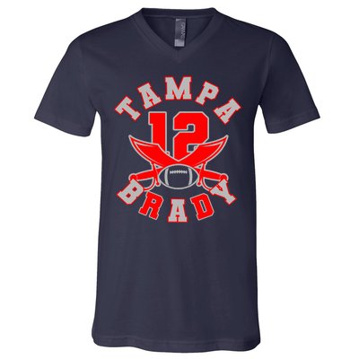 Tampa Brady Number 12 V-Neck T-Shirt