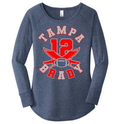 Tampa Brady Number 12 Women's Perfect Tri Tunic Long Sleeve Shirt