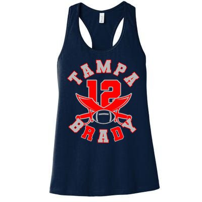 Tampa Brady Number 12 Women's Racerback Tank