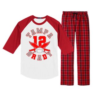 Tampa Brady Number 12 Raglan Sleeve Pajama Set