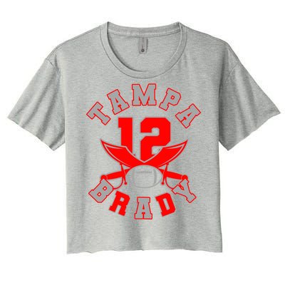 Tampa Brady Number 12 Women's Crop Top Tee