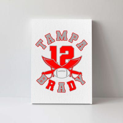 Tampa Brady Number 12 Canvas