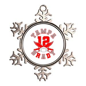 Tampa Brady Number 12 Metallic Star Ornament