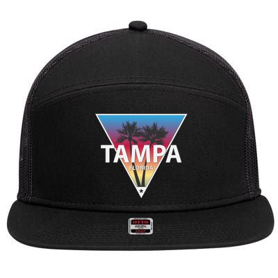 Tampa Florida 7 Panel Mesh Trucker Snapback Hat