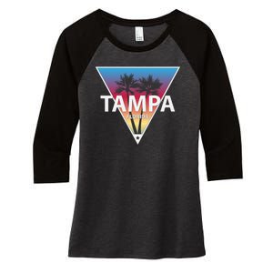 Tampa Florida Women's Tri-Blend 3/4-Sleeve Raglan Shirt