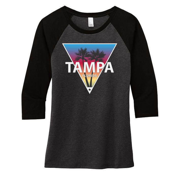 Tampa Florida Women's Tri-Blend 3/4-Sleeve Raglan Shirt