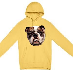 Tan Bulldog Premium Pullover Hoodie