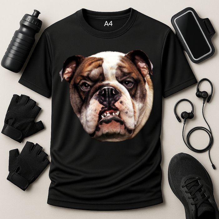 Tan Bulldog Cooling Performance Crew T-Shirt