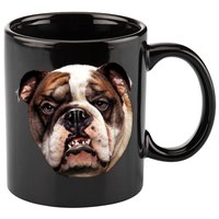 Tan Bulldog 11oz C Handle Ceramic Mug