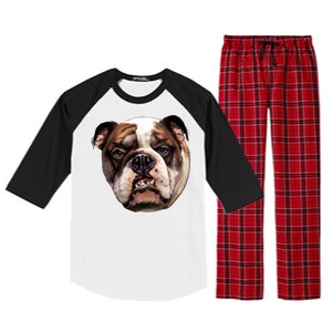 Tan Bulldog Raglan Sleeve Pajama Set