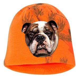 Tan Bulldog Kati - Camo Knit Beanie