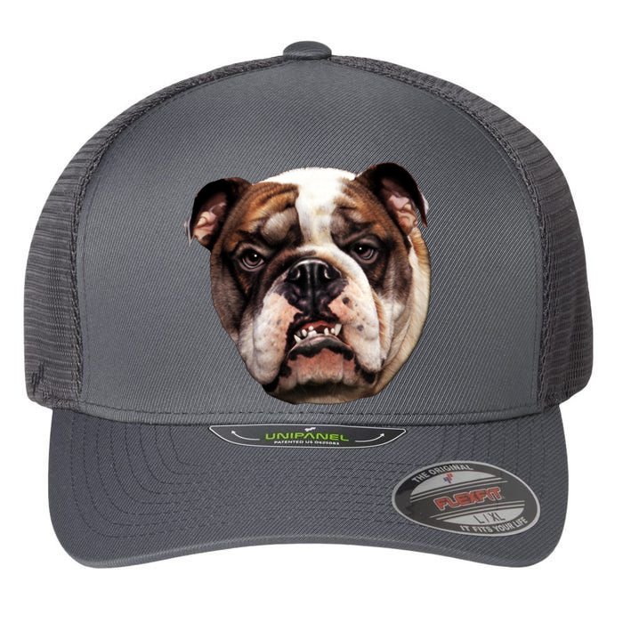 Tan Bulldog Flexfit Unipanel Trucker Cap