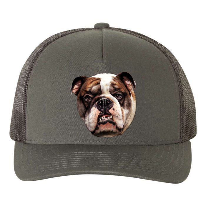 Tan Bulldog Yupoong Adult 5-Panel Trucker Hat