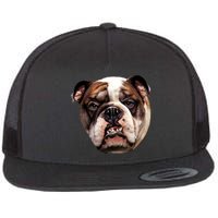 Tan Bulldog Flat Bill Trucker Hat