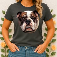 Tan Bulldog Womens T-Shirt