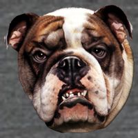 Tan Bulldog Zip Tote Bag