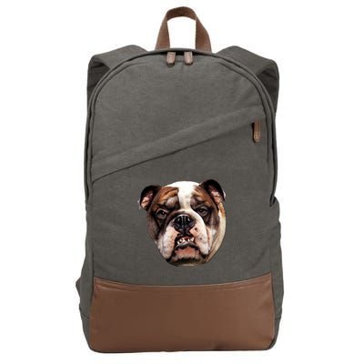 Tan Bulldog Cotton Canvas Backpack