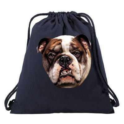 Tan Bulldog Drawstring Bag