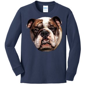 Tan Bulldog Kids Long Sleeve Shirt