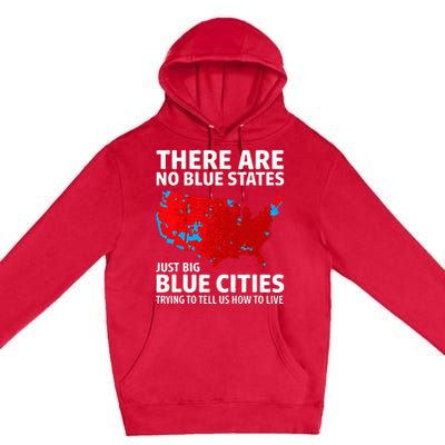 There Are No Blue States Only Big Blue Cities Premium Pullover Hoodie