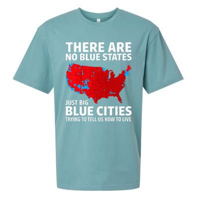 There Are No Blue States Only Big Blue Cities Sueded Cloud Jersey T-Shirt