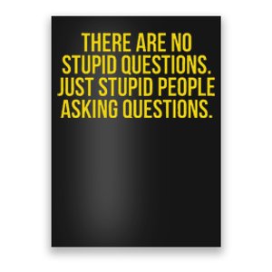 There Are No Stupid Questions Just Stupid People Asking Poster