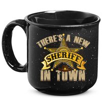 ThereS A New Sheriff In Town Deputy Sheriff Police Officer 15oz Campfire Ceramic Mug