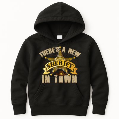 ThereS A New Sheriff In Town Deputy Sheriff Police Officer Kids Hoodie