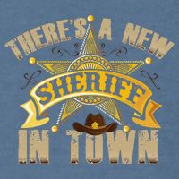 ThereS A New Sheriff In Town Deputy Sheriff Police Officer Garment-Dyed Sweatshirt